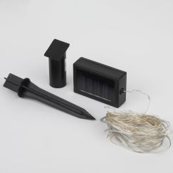 Садовая гирлянда  ERASF22-42 на солнечной батарее Нить теплый свет 100 microLED, 10 м ЭРА Б0053371