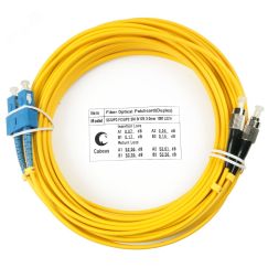 Шнур оптический duplex 20м SC-FC 9/125 sm LSZH Cabeus FOP(d)-9-SC-FC-20m