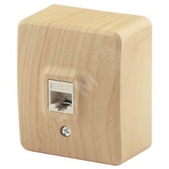 Розетка информационная RJ45, ОУ, Эра Эксперт, сосна, 11-3203-11 ЭРА Б0020732