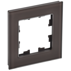 BRITE Рамка 1 -местная РУ-1-2-БрТБ стекло темная бронза IEK