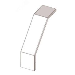 Крышка лотка КЛС 150х150-90 УТ1.5 для поворота трассы вниз на 90 S1 оцинкованная Завод ЭМИ Курган 475