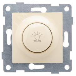 Bravo диммер, 500 W, с накладкой и воротком, скрытая установка.  бежевый. GUSI Electric С10Д6-003