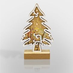 Фигурка деревянная с подсветкой Ёлочка 11,5x5x19 см Neon-Night 504-012