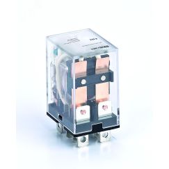 Промежуточное реле 2 конт. с LED инд. 10А 220В DC ПР-102 SE (Dekraft) 23909DEK