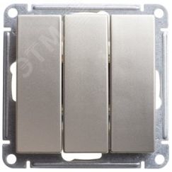 W59 Выключатель трехклавишный, 10АХ, механизм, шампань SE (Systeme) VS0510-351-4-86