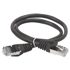 ITK Коммутационный шнур (патч-корд) кат.6 FTP PVC 5м черный