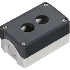 Пост кнопочный SALD02, 2 отверстия, серый SE (Systeme) SALD02