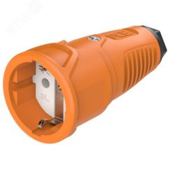 Розетка каб 16A/250V/2P+E/IP20 корпус оранжевый, маркер черный PCE 2510-os
