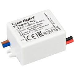 Блок питания ARJ-KE40200 (8W, 200mA, PFC) (ARL, IP44 Пластик, 5 лет) Arlight 028395