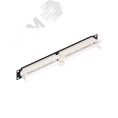 Коммутационная панель 110 типа 19д 1U 100 пар с этикеткой белая NIKOMAX/NIKOLAN NMC-RB110-100