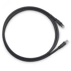 Патч-корд F/UTP, категория 6a, 2xRJ45/8p8c, экранированный, армированный гофрированной стальной лентой, черный, РЕ, внешний, 1м Cabeus PC-ARM-FTP-RJ45-Cat.6a-1m-PE