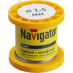 Припой 93 077 NEM-Pos02-61K-1.5-K50 (ПОС-61, катушка, 1.5 мм, 50 гр) Navigator Group 93077