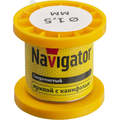 Припой 93 080 NEM-Pos02-63K-1.5-K50 (ПОС-63, катушка, 1.5 мм, 50 гр) Navigator Group 93080