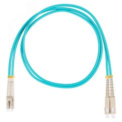 Шнур оптический коммутационный (патч-корд), LC-SC, дуплекс (duplex) OM3, нг(А)-HF, бирюзовый, 7,0 м Datarex DR-220166