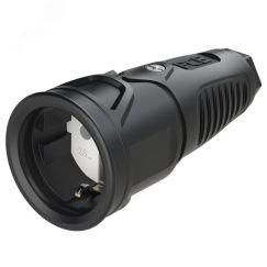 Розетка каб 16A/250V/2P+E/IP20 корпус черный PCE 2510-ssw