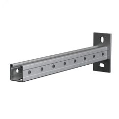 Страт-консоль одиночная усиленная 41х41 L150 s:2,5 мм (тройная перфорация) HD КМ-профиль LO41277