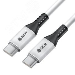 Кабель USB Type C на Type C, 1.5 м., AL белый-черный Greenconnect GCR-53119