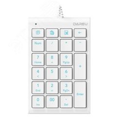 Клавиатура цифрового блока, проводная , белый Dareu LK22 White