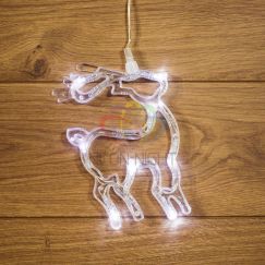 Фигура светодиодная Олененок на присоске с подвесом, белый Neon-Night 501-016