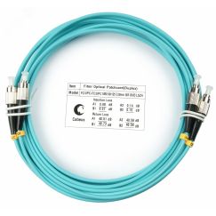 Шнур оптический duplex 7м FC-FC 50/125 мм OM3 LSZH Cabeus FOP-50-FC-FC-7m