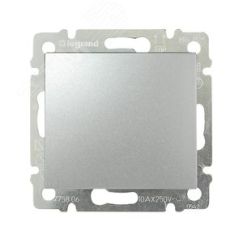 VALENA Переключатель одноклавишный на 2 направления в рамку алюминий Daccord/Legrand 770106