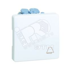 Кнопка клавишная звонок, 10А 250В, S27 белый Simon 27150-65