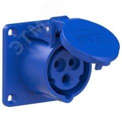 Розетка встраиваемая наклонная 16А/230V/1P+N+E/IP44 PCE 413-6