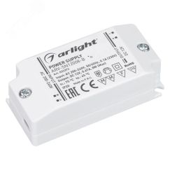 Блок питания ARV-SN12008-B (12V, 0.67A, 8W) (, IP20 Пластик, 3 года) Arlight 033273