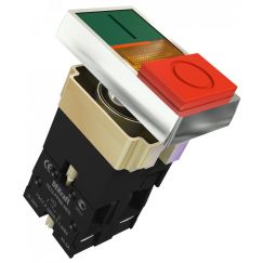 Переключатель PPBB d22мм 2 позиции I-O зеленый-красный неон SE (Dekraft) 25062DEK