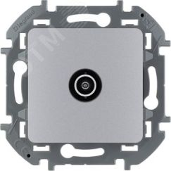 Розетка TV проходная 14 дБ 5 862 мГц INSPIRIA алюминий Daccord/Legrand 673862