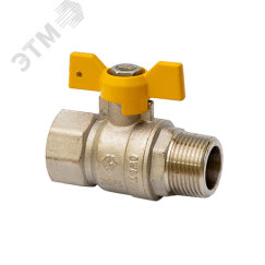 Кран шаровый газовый 3/4'ВН ручка бабочка MVI BV.814.05