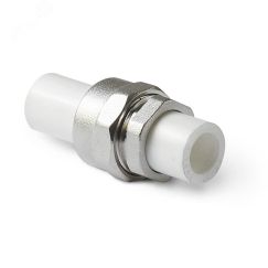 Соединение разборное 32 х 1'1/4 полипропиленовое PPR белое PRO AQUA PA72012
