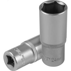 Головка торцевая глубокая 1/2''DR, 24 мм Jonnesway S04HD4124