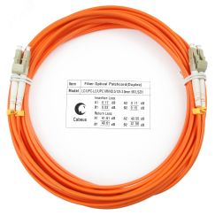 Шнур оптический duplex 7м LC-LC 62,5/125 мм LSZH Cabeus FOP-62-LC-LC-7m