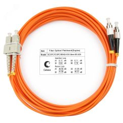 Шнур оптический duplex 7м SC-FC 62,5/125 мм LSZH Cabeus FOP-62-SC-FC-7m