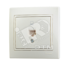 MIRA Розетка компьютерная RJ45 х 1 бежевая Lezard 701-0303-139