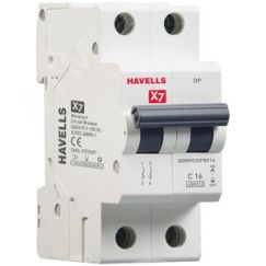 Выключатель автоматический двухполюсный 16A С 4,5кА Х7 Havells 7701531