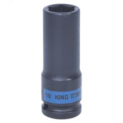 Головка торцевая ударная глубокая шестигранная 1/2', 18 мм King Tony 443518M