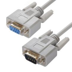 Удлинитель модемный COM RS-232 9M на 9F, 1.8 м., серый Greenconnect GCR-DB9CM2F-1.8m