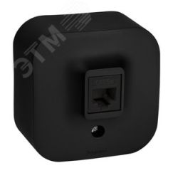 Розетка компьютерная RJ45 категория 5e UTP - Legrand Quteo - IP20 накладной монтаж - чёрный матовый Daccord/Legrand 782480