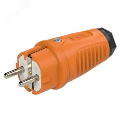 Вилка каб 16A/250V/2P+E/IP54 корпус оранжевый, маркер черный PCE 0511-os