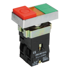 Кнопка управления LAY5-BW8465 "I-O" сдвоенная с подсветкой 1NO IEK