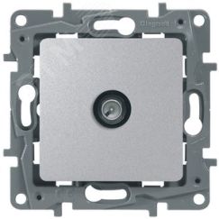 ETIKA Розетка телевизионная TV оконечная алюминий Daccord/Legrand 672465