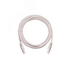Шнур U/UTP 4 пары категория 5e 2хRJ45/8P8C T568B медный PVC серый 1м 10шт. NETLAN EC-PC4UD55B-BC-PVC-010-GY-10