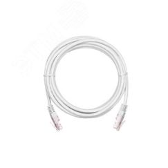 Шнур U/UTP 4 пары категория 5e 2хRJ45/8P8C T568B медный PVC белый 1м 10шт. NETLAN EC-PC4UD55B-BC-PVC-010-WT-10