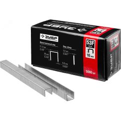 Скобы для степлера плоские тип 53F 10 мм , 5000 шт ЗУБР 31950-10