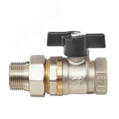 Кран шаровой американка  3/4' А31/1 НГ прямой бабочка никель PN40 БАЗ БАЗ.А.А31.1.20.НГ.40.Н
