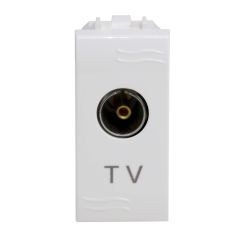 TV розетка без согласующего сопротивления (проходная), белая, 1мод.