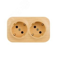 Quteo розеточный блок с предварительным           подключением 2 x 2К+З с защитными шторками - 16 A - 250 В IP 20 - Дерево Daccord/Legrand 782287