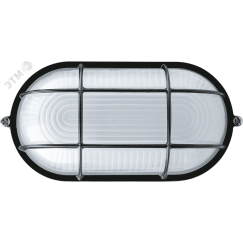 Светильник НПП-60w термостойкий овальный с решеткой IP54 черный Navigator Group 94808